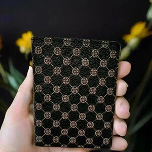 The Classic Card Wallet Flap in Coffee Brown